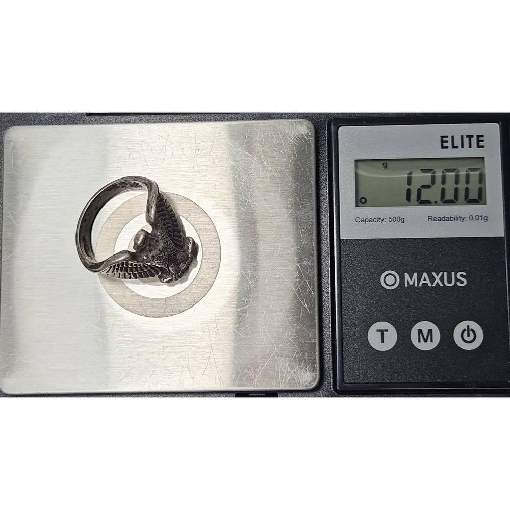 Navajo Sterling Silver 3D Large Bald Eagle Band Ring Sz‎ 11.75 12g Patriotic 925 - Picture 15 of 16